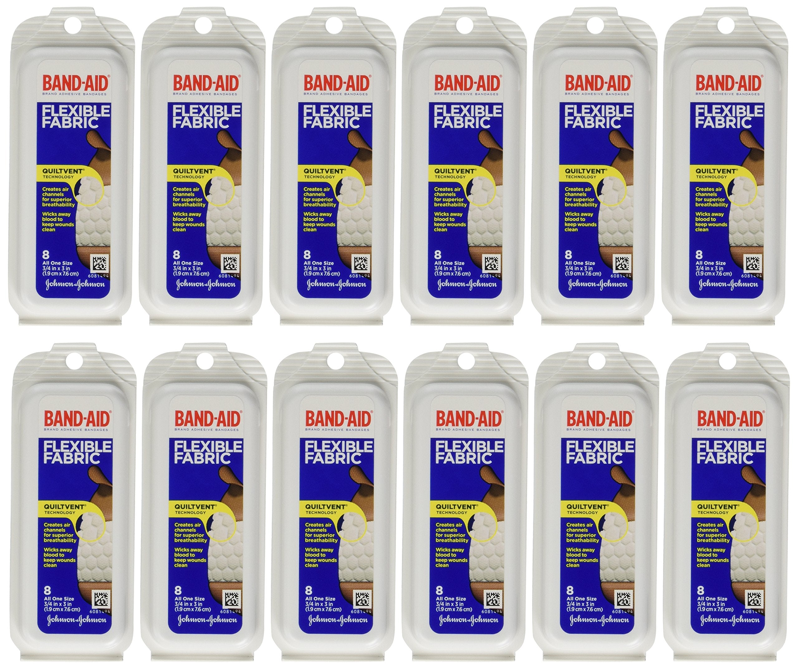 Band-Aid Flex Fabric Travel Pack front view, breathable protection for active days.