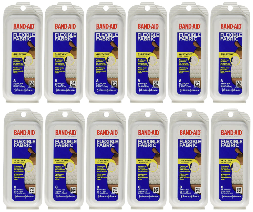 Band-Aid Flex Fabric Travel Pack front view, breathable protection for active days.