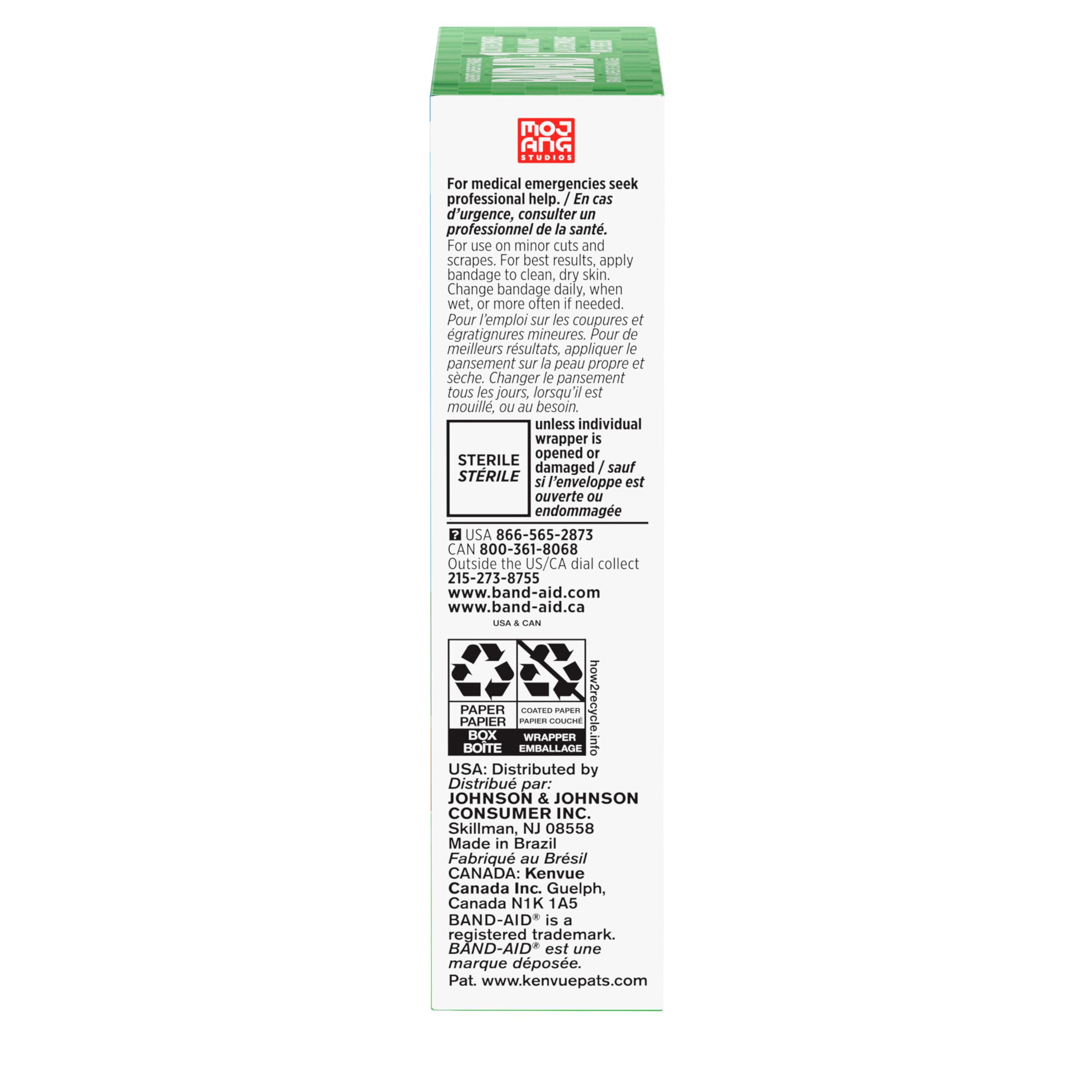 Band-Aid Minecraft: diseños coloridos que hacen más agradable el cuidado.