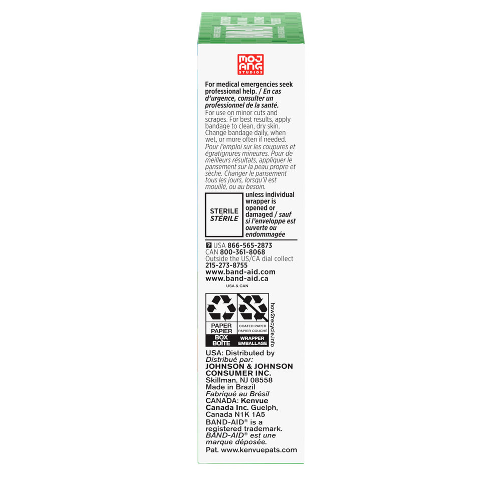 Band-Aid Minecraft: diseños coloridos que hacen más agradable el cuidado.