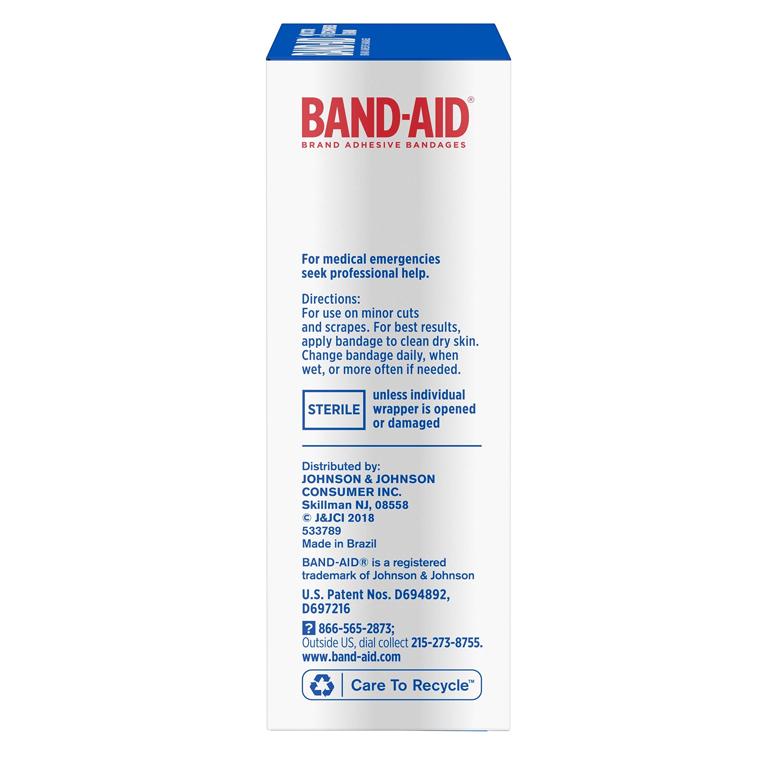 Band-Aid Brand Tru-Stay Sheer Strips transparent appearance blends with skin.