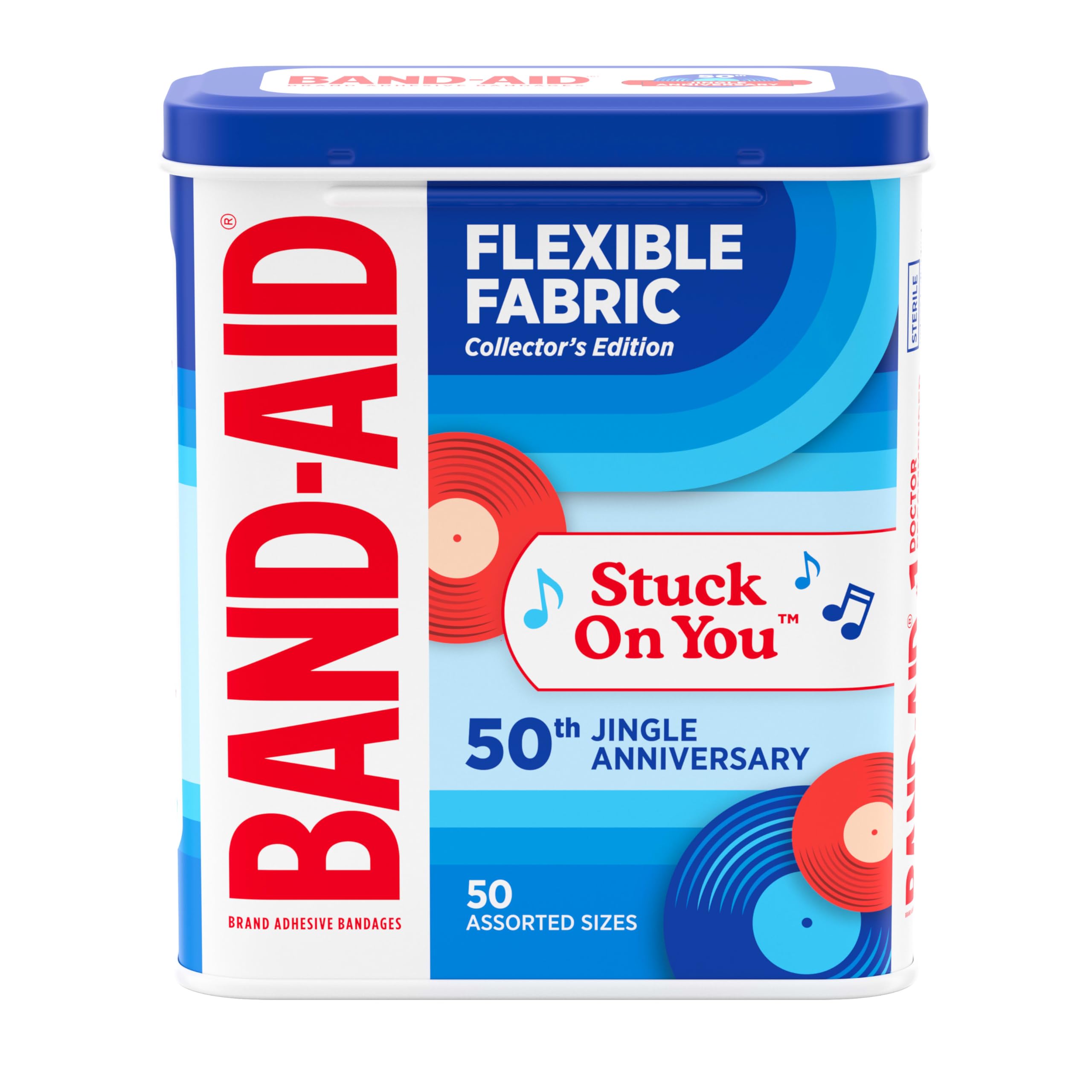 Assorted sizes in the tin cover diverse minor wounds and scrapes.