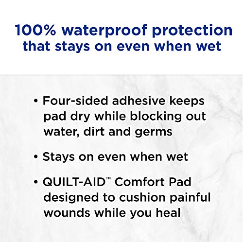 Band-Aid Water Block: almohadilla Quilt-Aid para mayor confort al cubrir la herida.