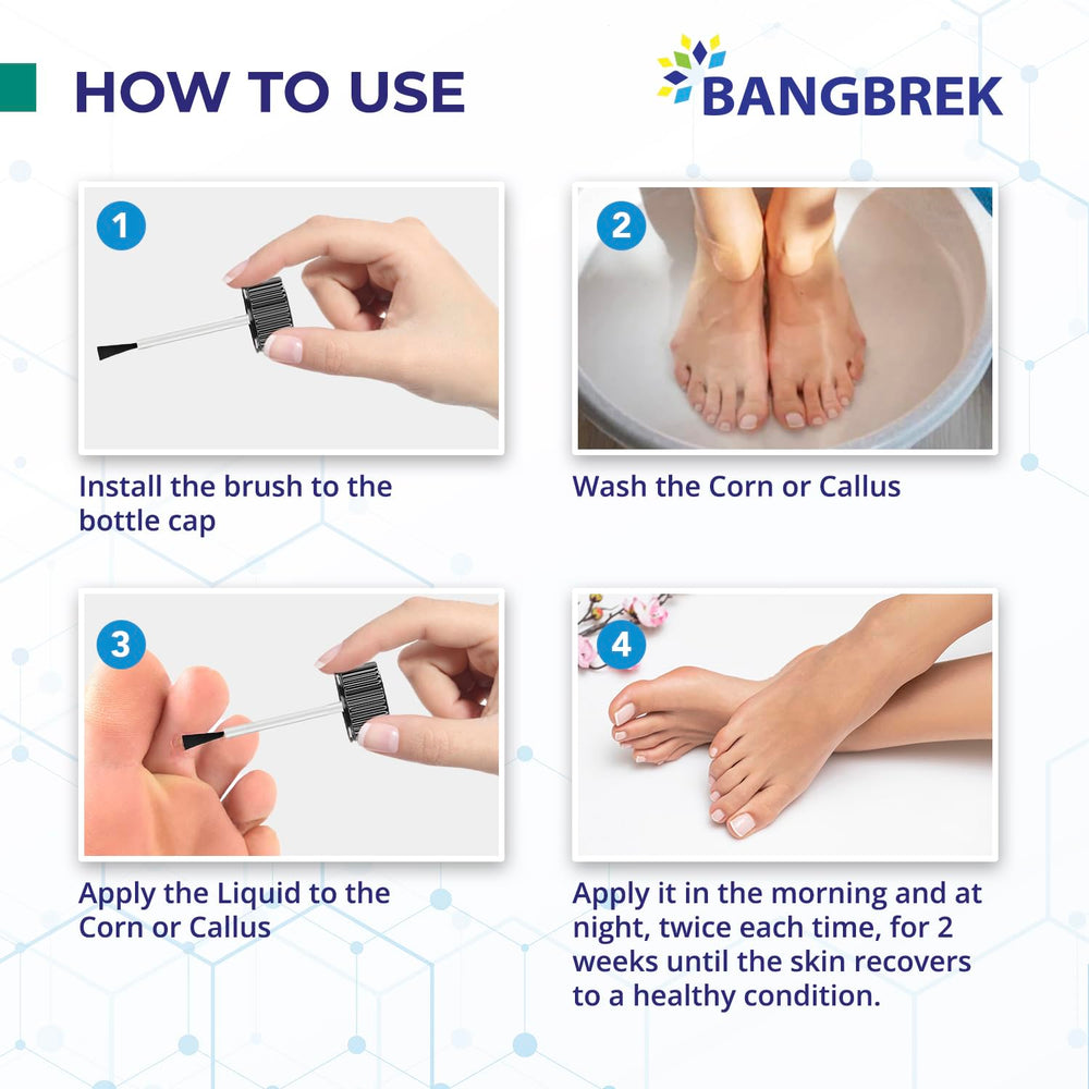Bangbrek foot safety formula highlights gentle use.