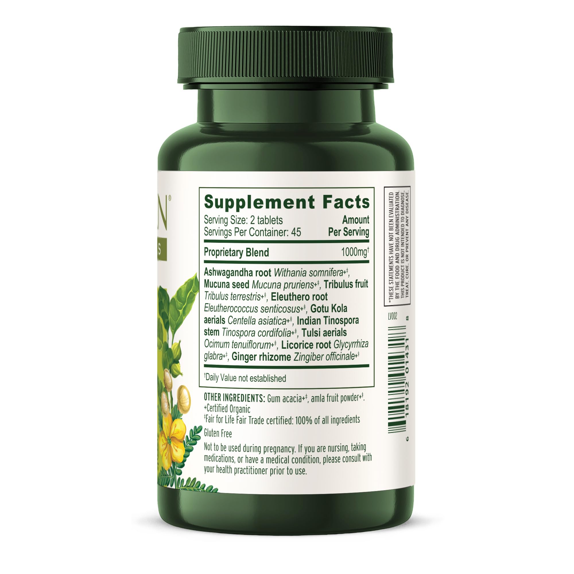 Banyan Botanicals Adrenal Nourish ashwagandha detail highlights key ingredient.