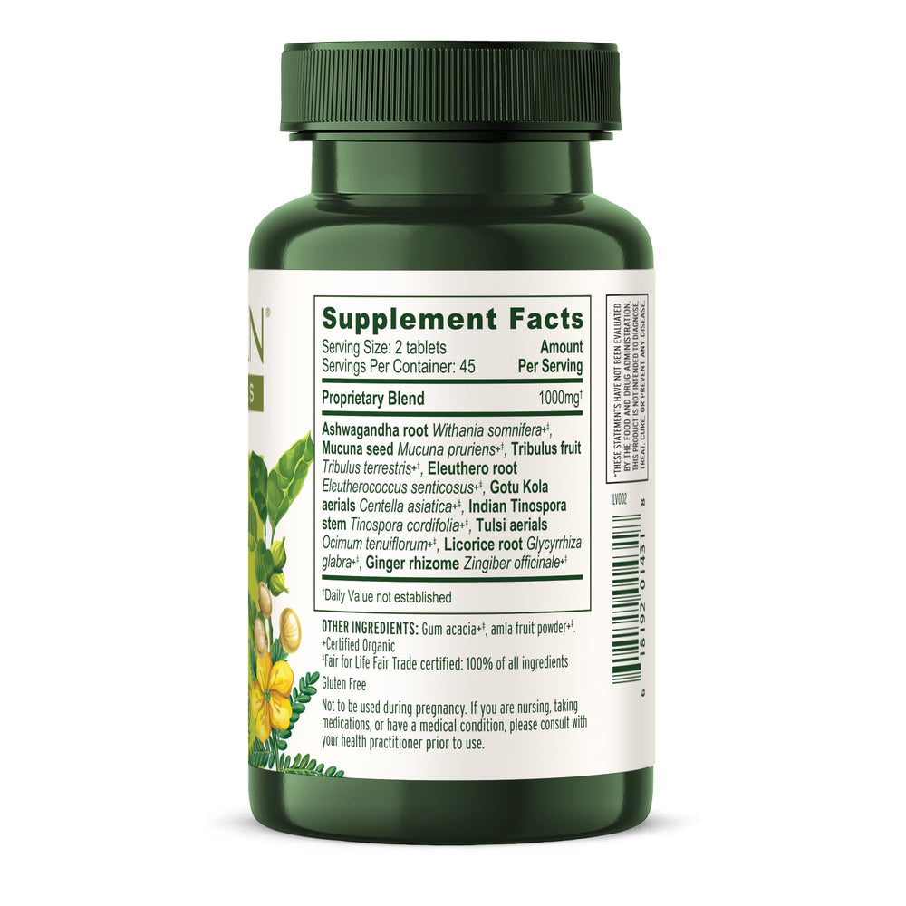Banyan Botanicals Adrenal Nourish ashwagandha detail highlights key ingredient.