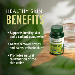 Neem leaf focus image illustrating toxin-cleansing ingredients for skin balance.