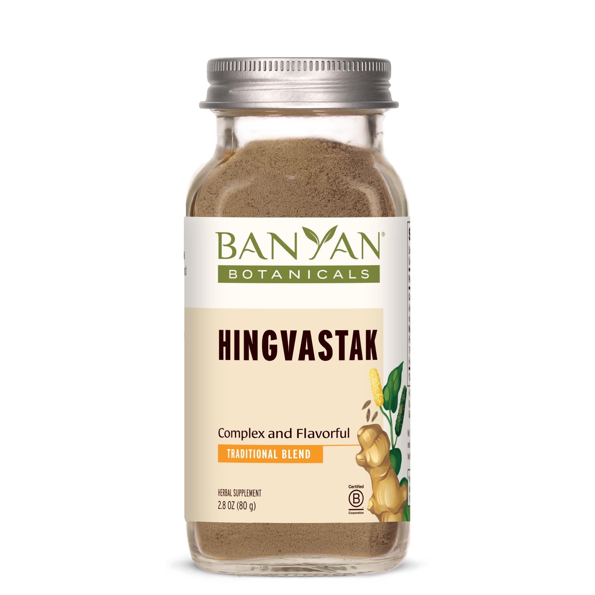 Banyan Botanicals Hingvastak polvo para té con aroma cálido