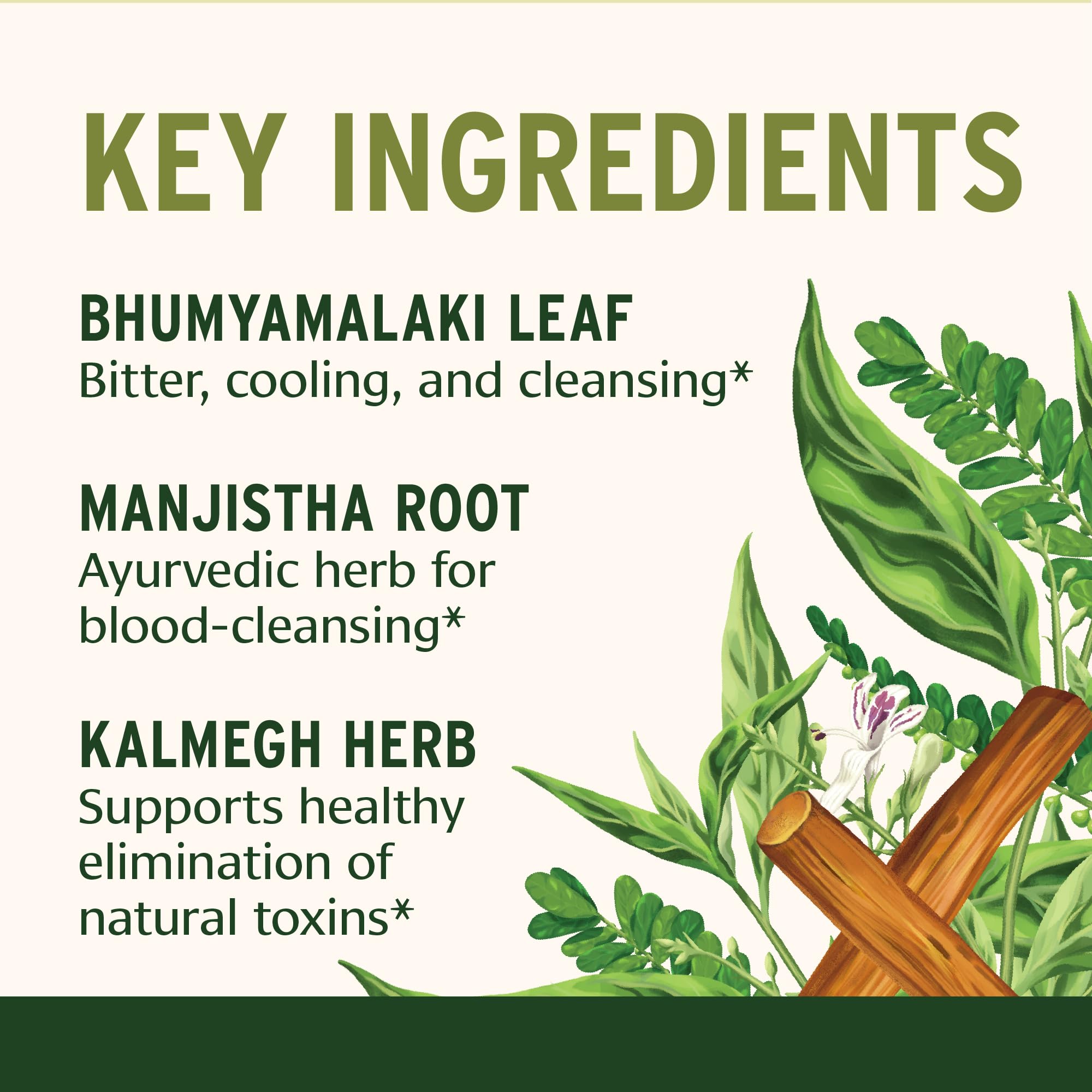 Banyan Botanicals Liver Formula ingredient list featuring guduchi and amalaki.