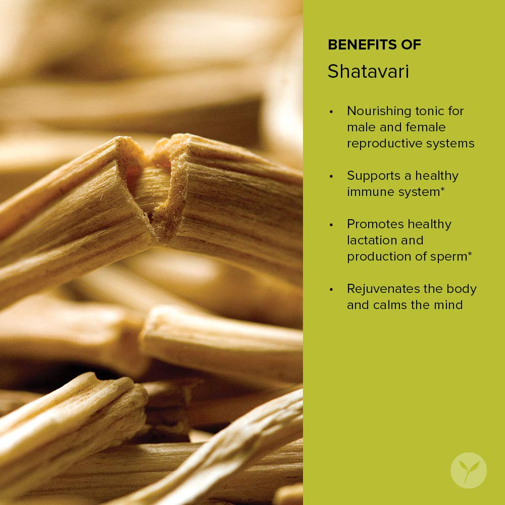 Banyan Botanicals Shatavari packaging highlights sustainable, fair-trade sourcing.