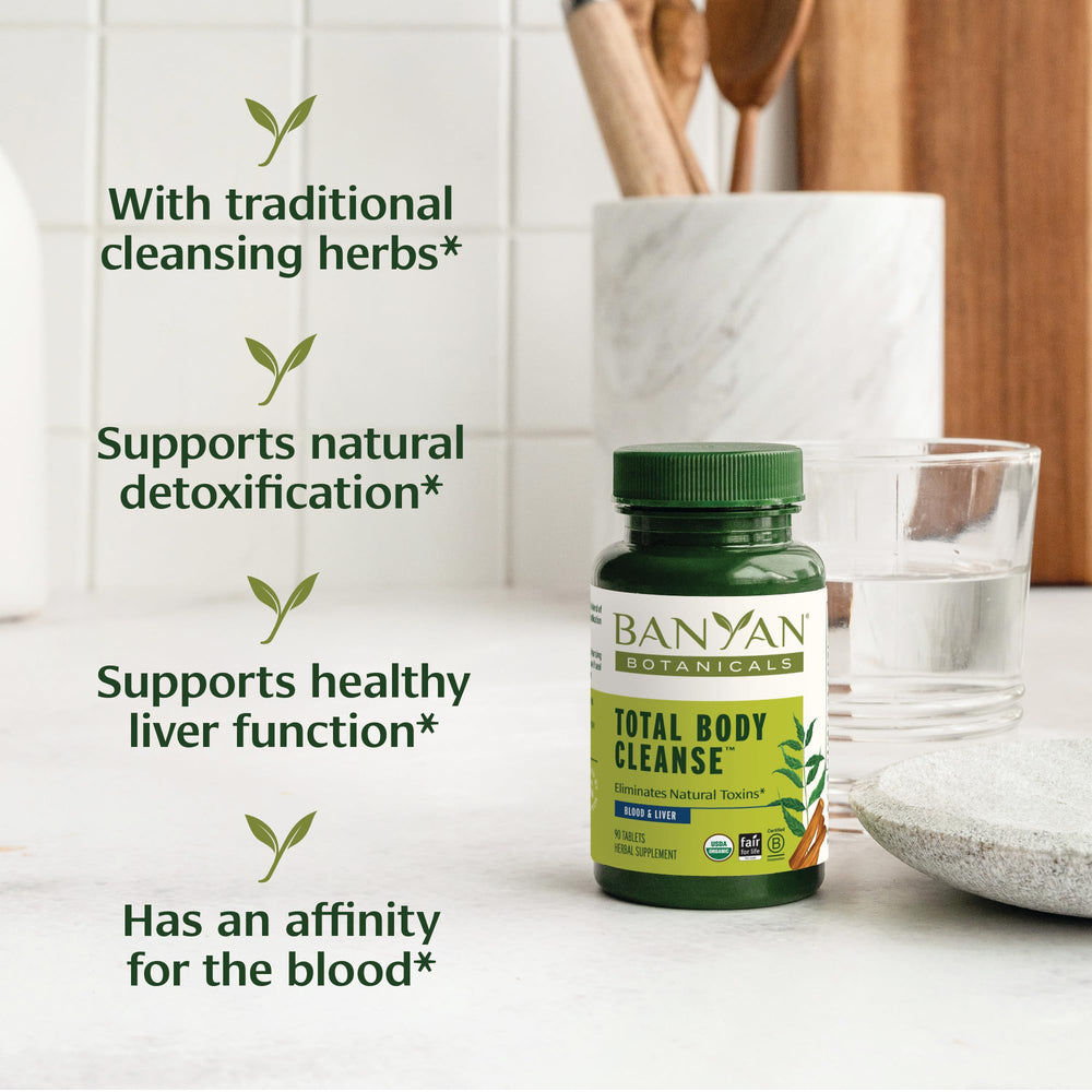 Total Body Cleanse tablets closeup, convenient daily dosage