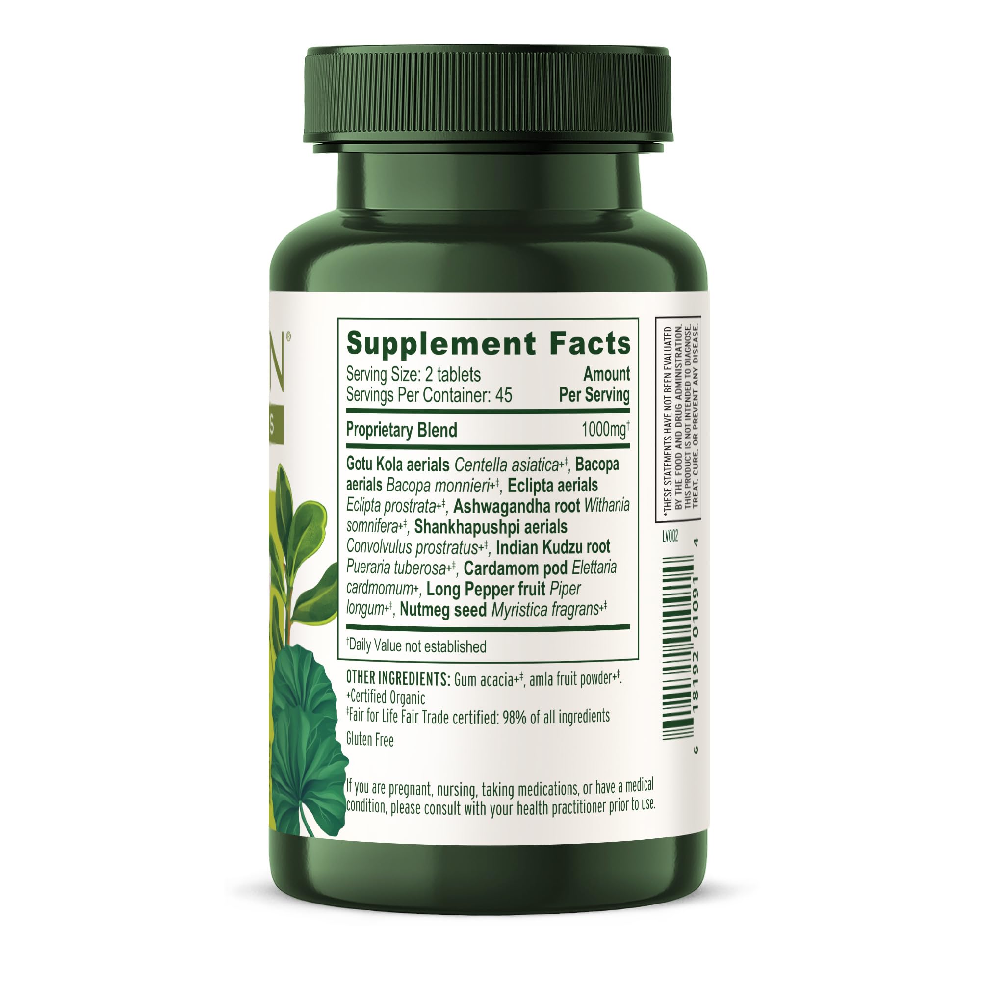 Vegan and non-GMO label visible on Banyan Botanicals packaging