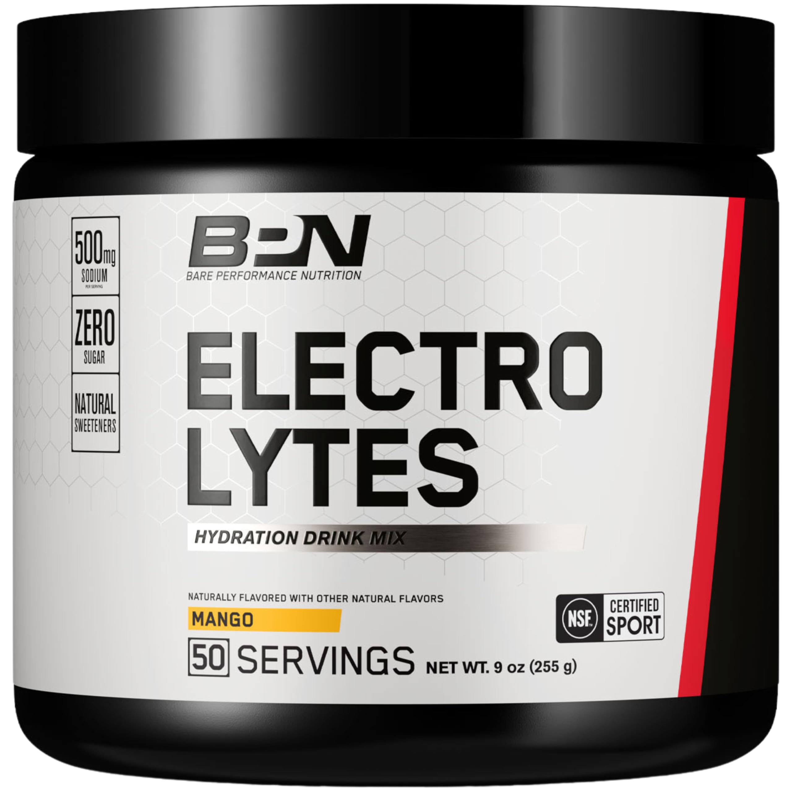 Bare Performance Nutrition BPN Electrolytes mango bottle supports hydration during workouts