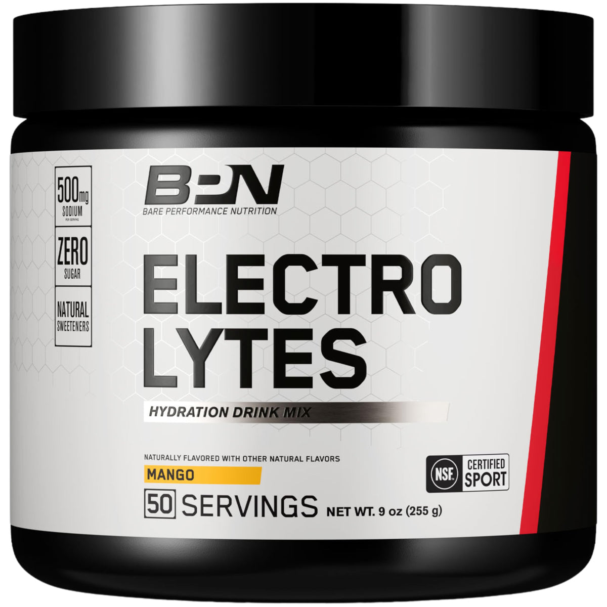 Bare Performance Nutrition BPN Electrolytes mango bottle supports hydration during workouts