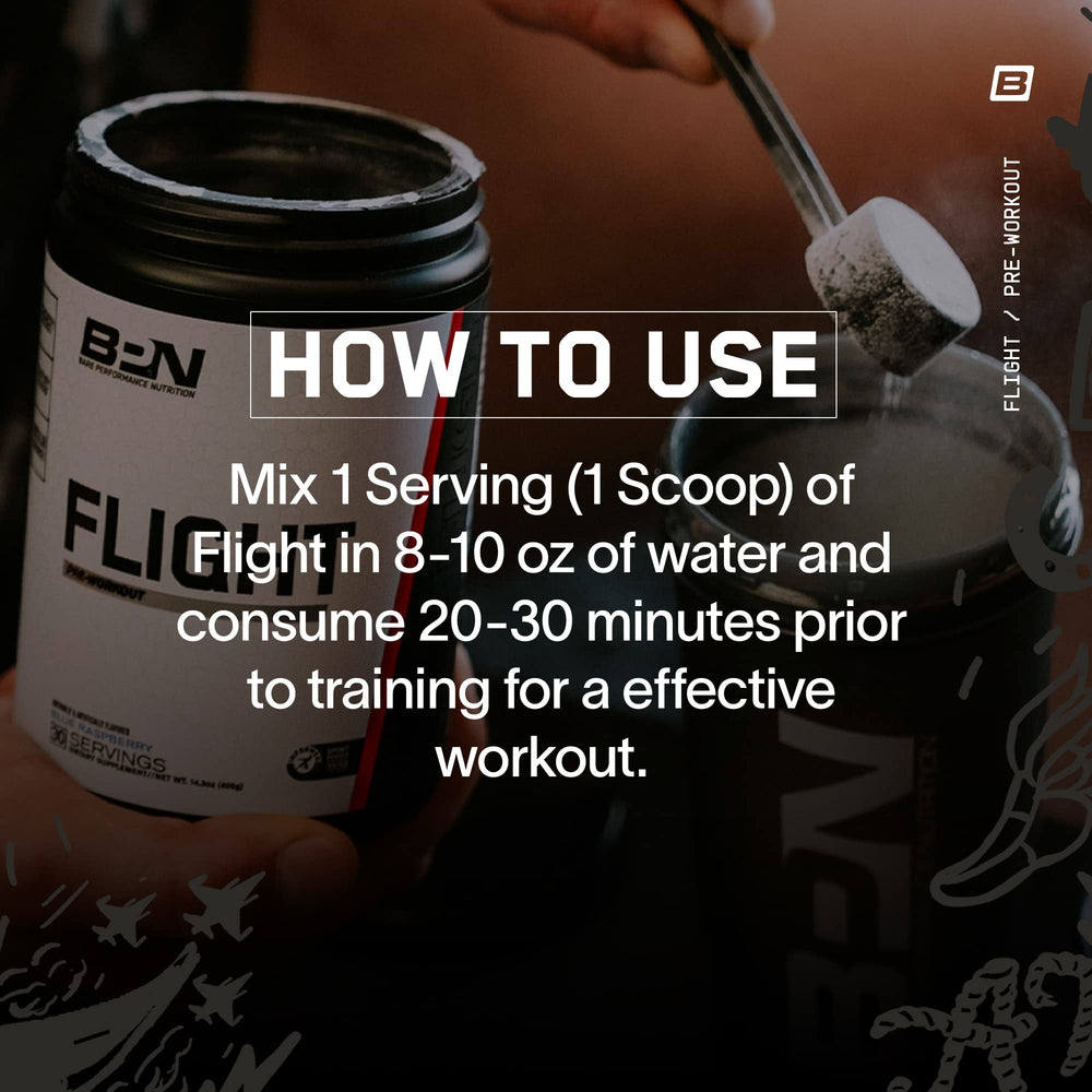 Bare Performance Nutrition BPN Flight prickly pear flavor in glass signals refreshing pre-workout.
