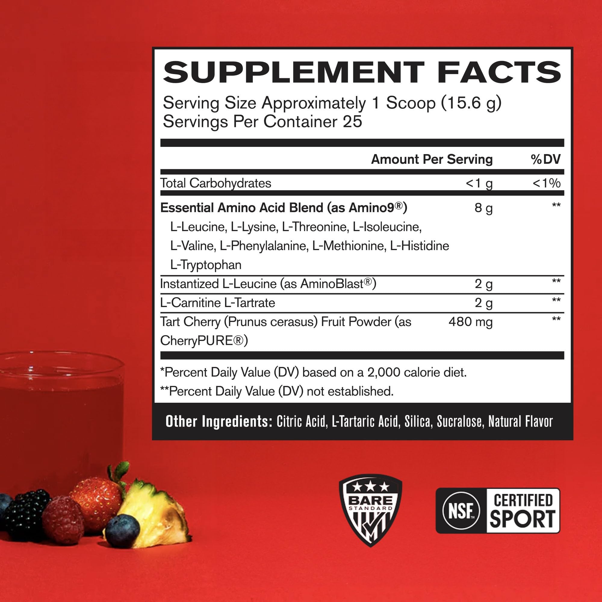 BARE PERFORMANCE NUTRITION BPN Recover glass mix shows easy preparation after training.