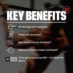 BARE PERFORMANCE NUTRITION BPN Recover serving scoop demonstrates convenient post‑workout amino acid replenishment.