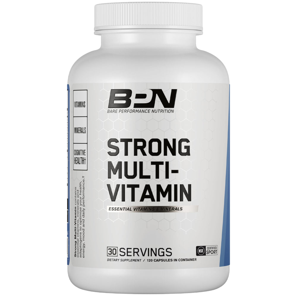 BARE PERFORMANCE NUTRITION BPN Strong Multi-Vitamin front view for daily energy and focus