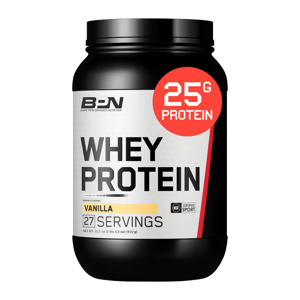 BARE PERFORMANCE NUTRITION BPN vanilla tub front for recovery and lean muscle support