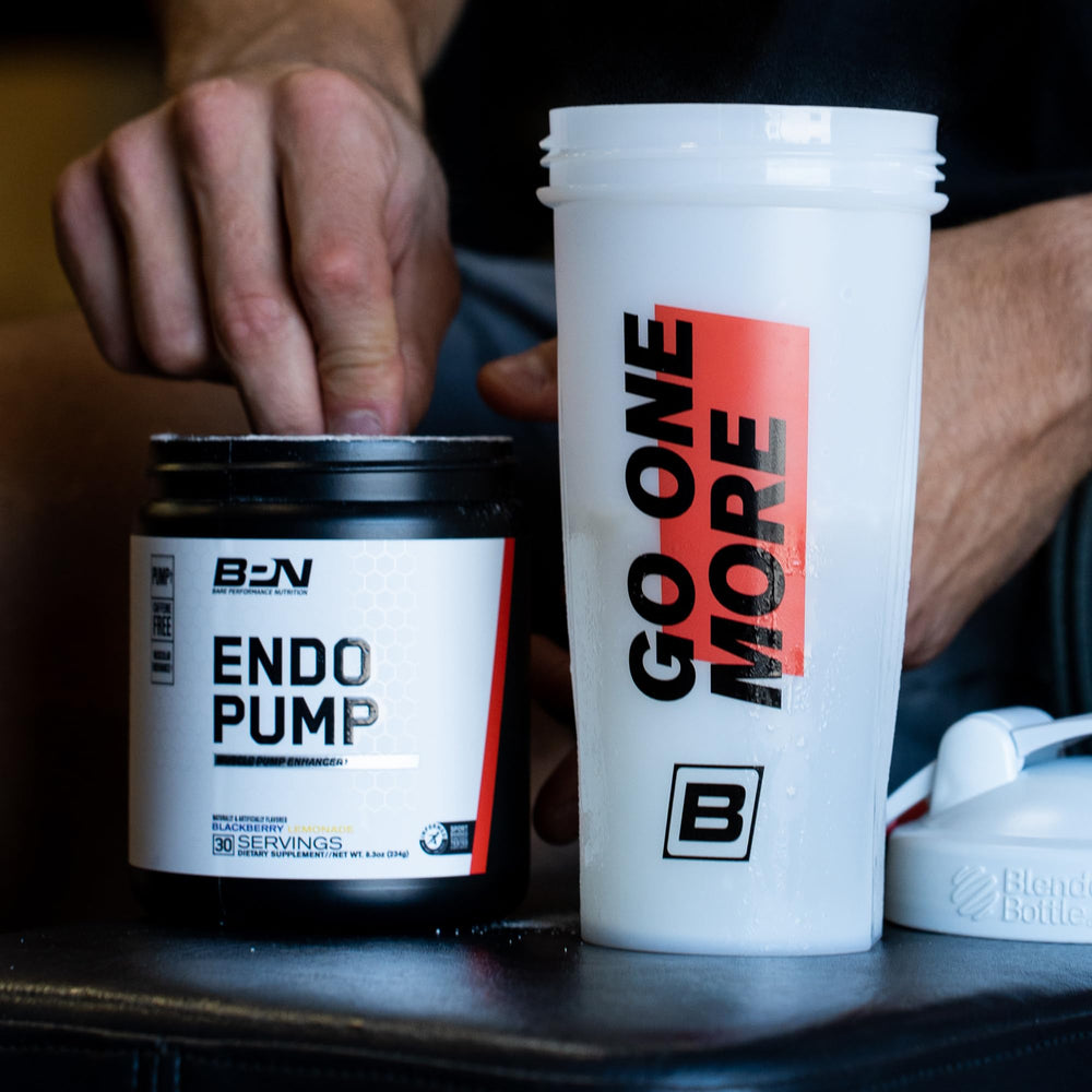 Powdery texture of Endo Pump with prickly pear flavor in a clear jar