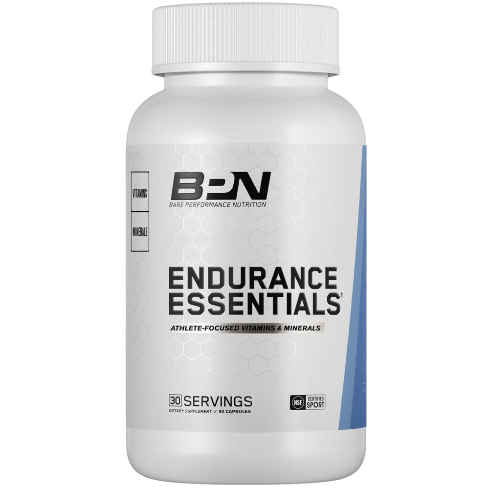 BARE PERFORMANCE NUTRITION Endurance Essentials bottle ready for daily training support.