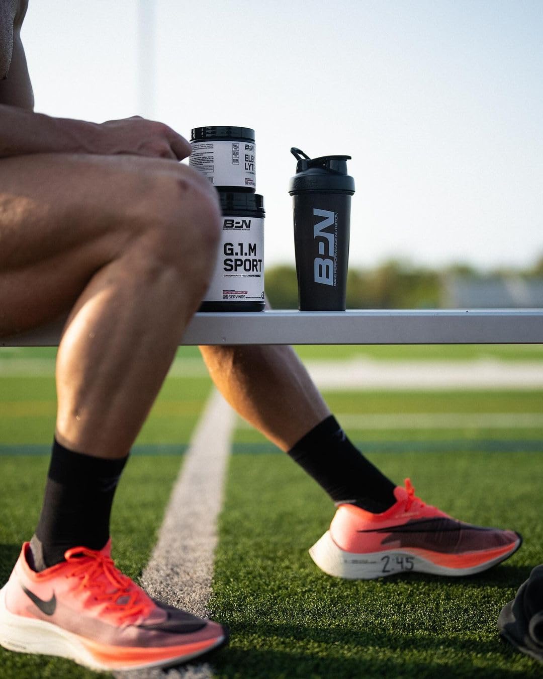 G1.M on-the-go bottle supports endurance workouts during travel.