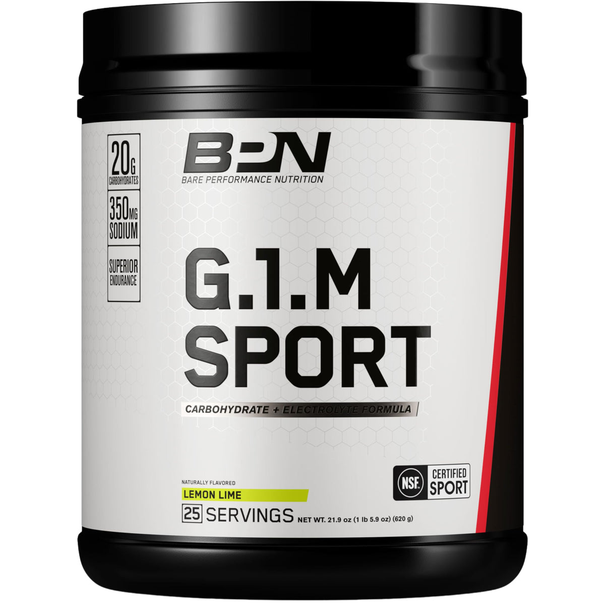 BARE PERFORMANCE NUTRITION G1M lemon lime bottle for on-the-go endurance fueling.