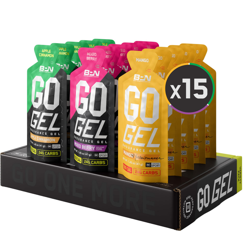 Bare Performance Nutrition Go Gel Endurance Apple Cinnamon pack for steady energy during runs