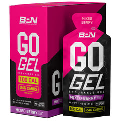 BARE PERFORMANCE NUTRITION Go Gel Endurance berry-pack ready for on-the-go energy support.