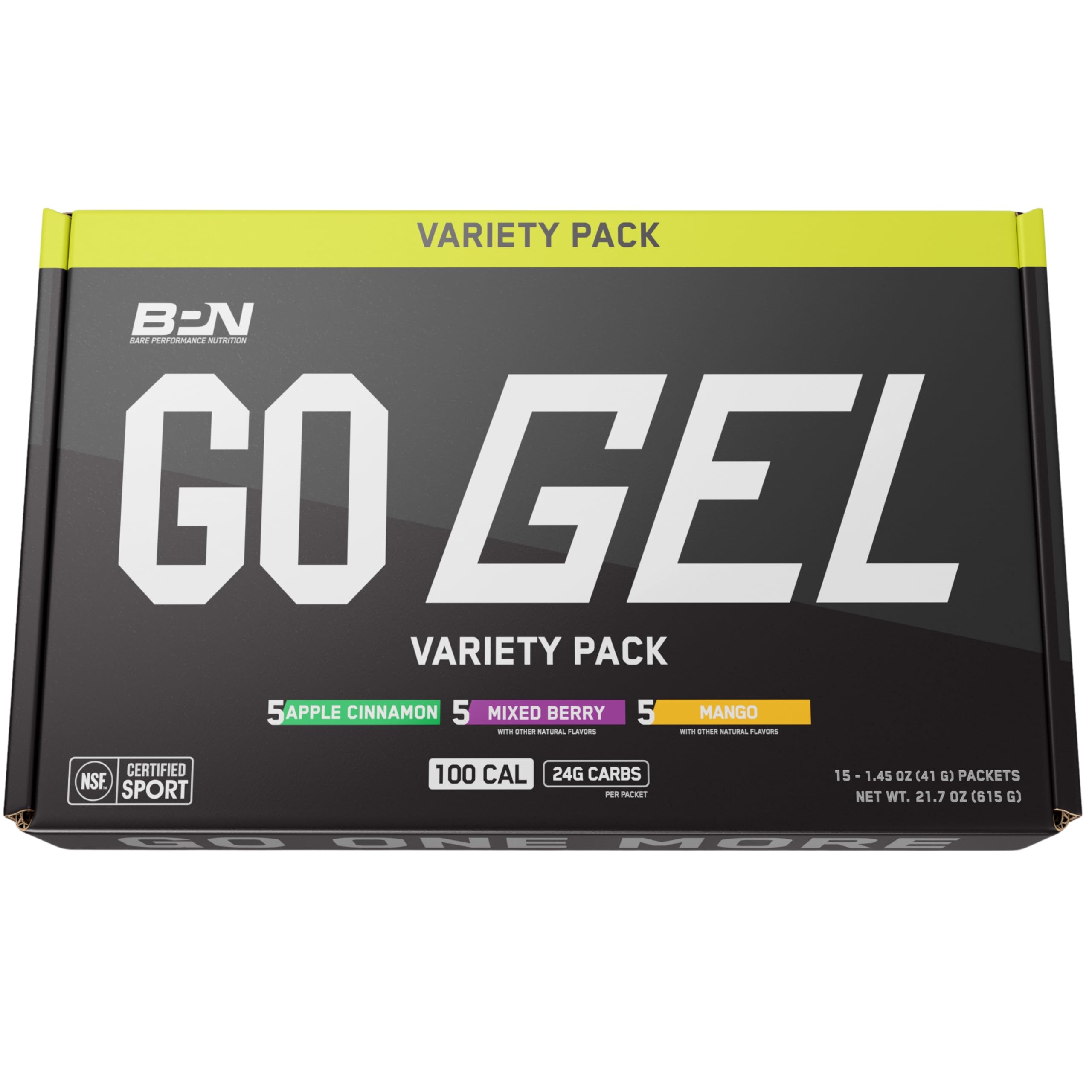 Close-up texture of Bare Performance Nutrition Go Gel Endurance showing smooth gel