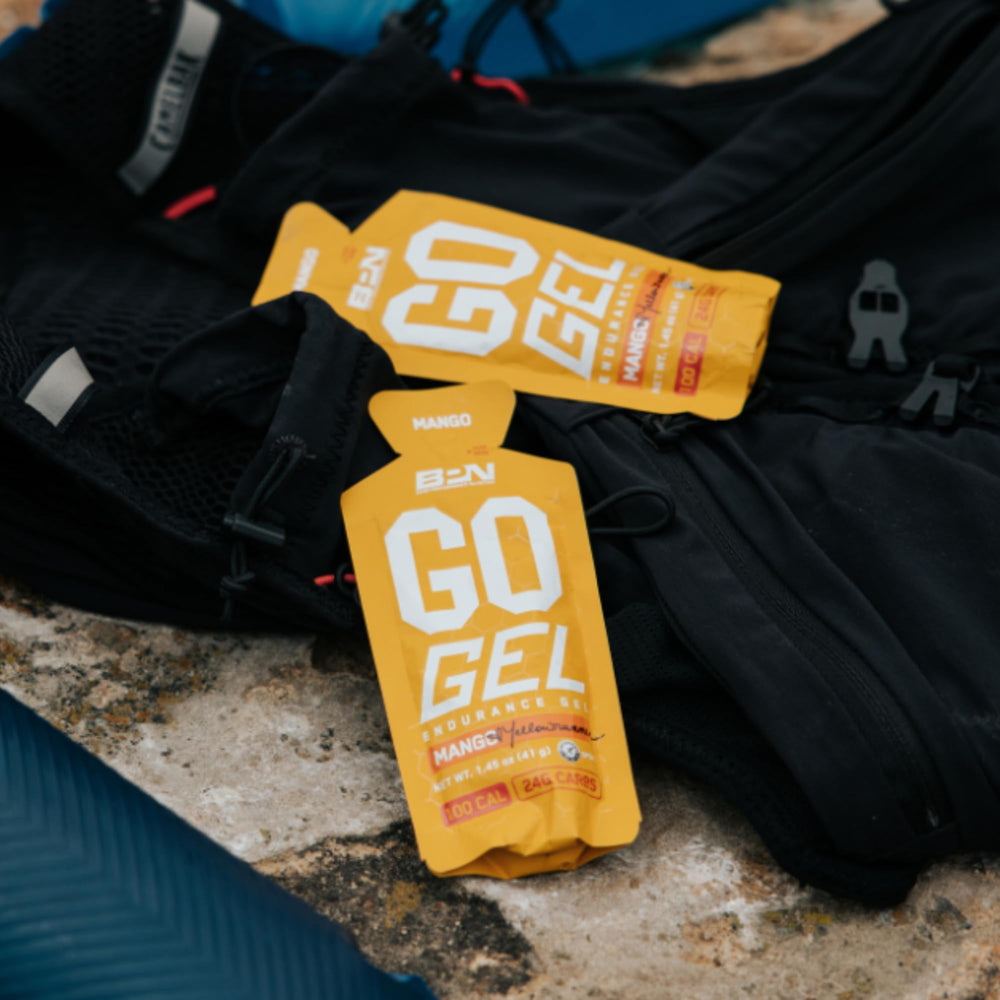 BARE Go Gel Endurance mango packaging suitable for convenient fueling
