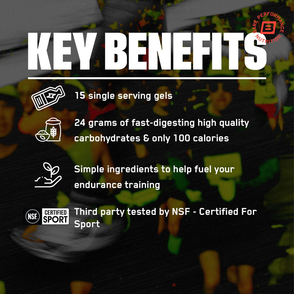 Go Gel Endurance mid-run usage by Bare Performance Nutrition for convenient fueling