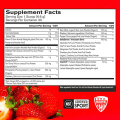 Strong Reds digestive enzymes label highlights digestion support and nutrient breakdown