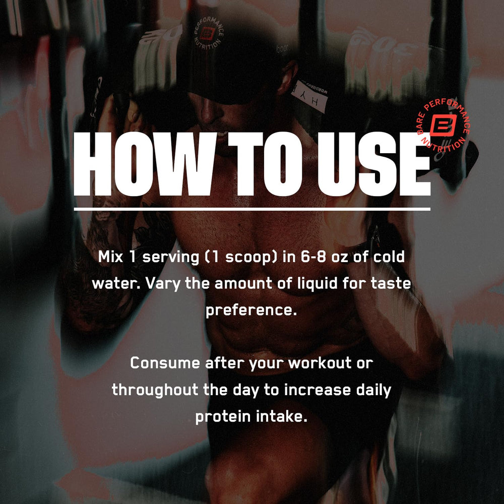 Bare Performance Nutrition vegan protein demonstrates smooth texture when mixed.