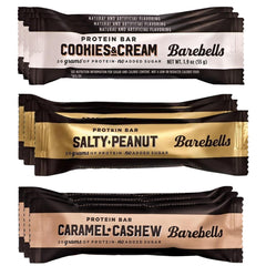 Barebel Protein Bar Variety Pack Salty Peanut Caramel Cashew, on-the-go energy boost