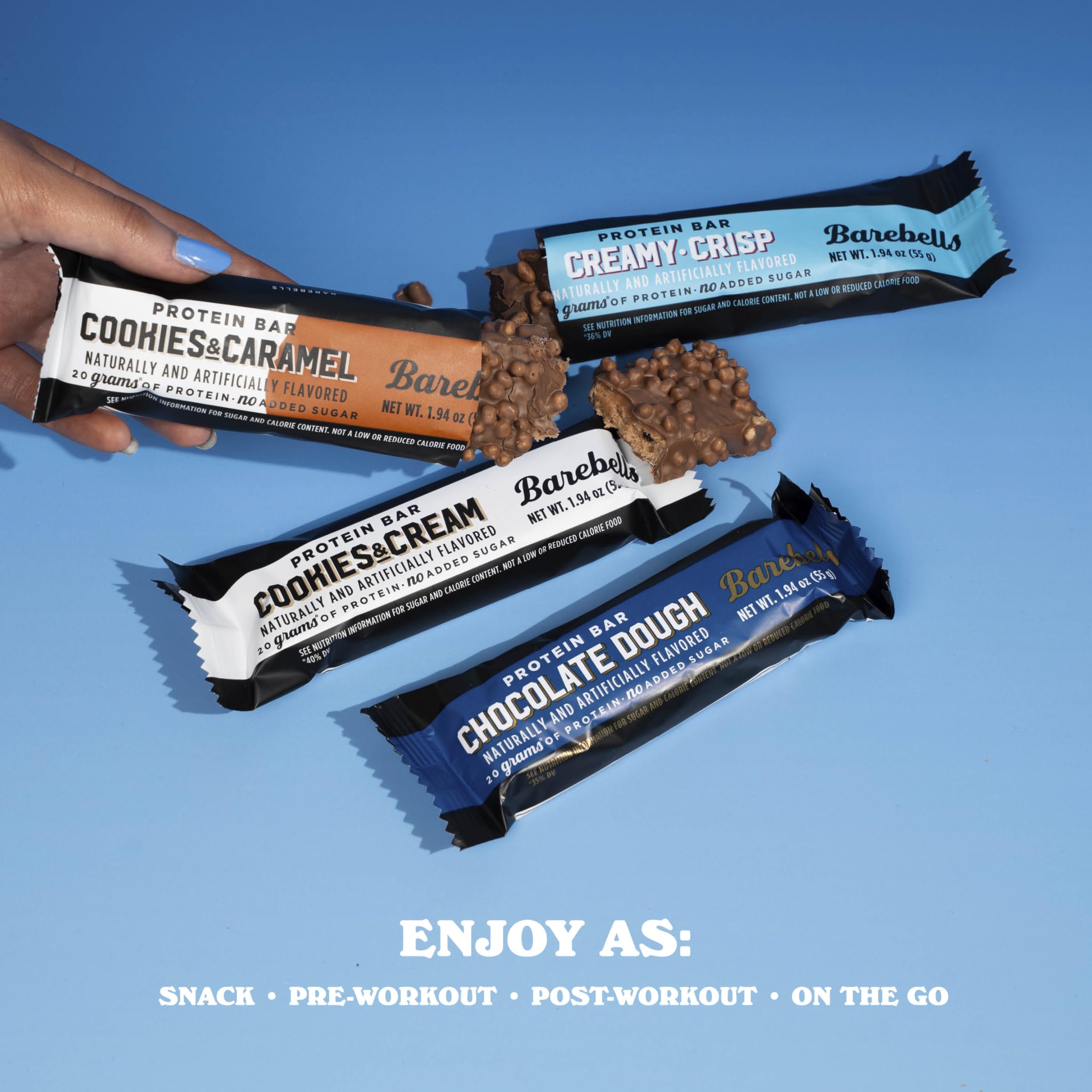 Barebells bars – soft texture highlighted for convenient snacks.