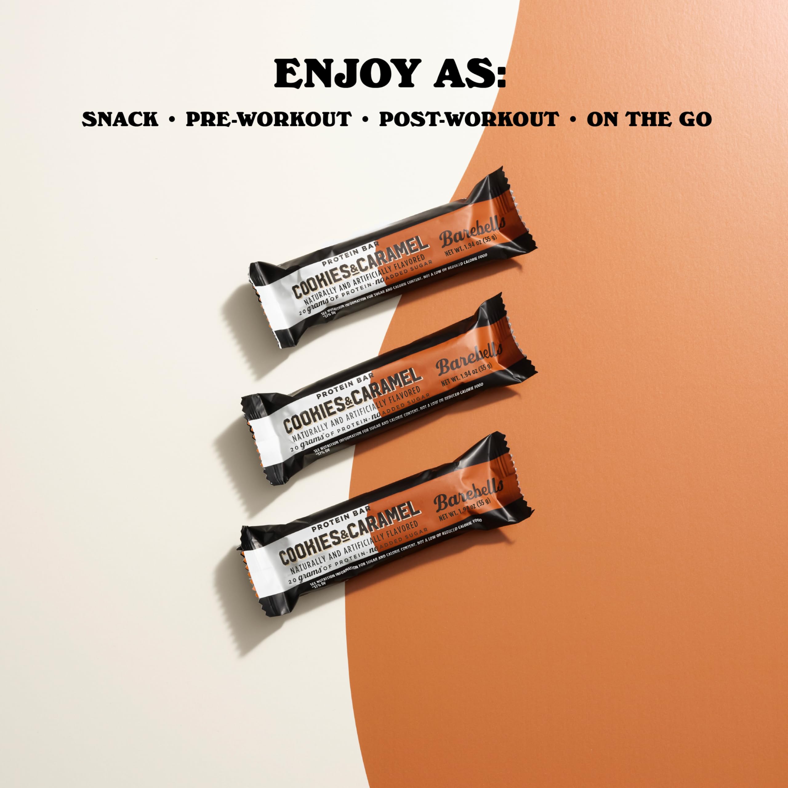 Barebells Cookies and Caramel bar nutrition panel view supports informed snacking
