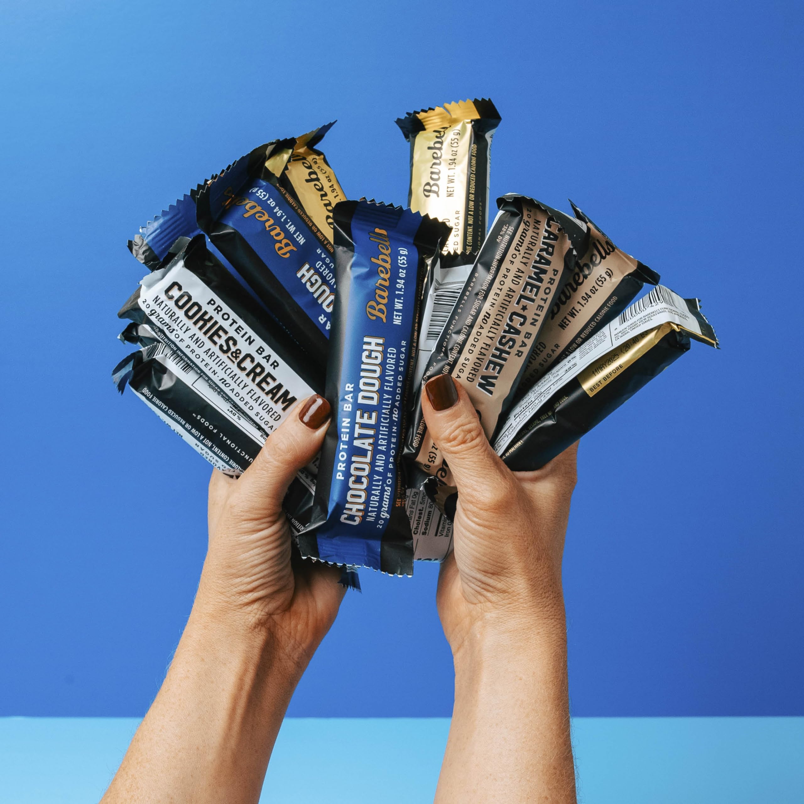 Barebells cookies-and-cream bar highlighting creamy texture and quick protein lift