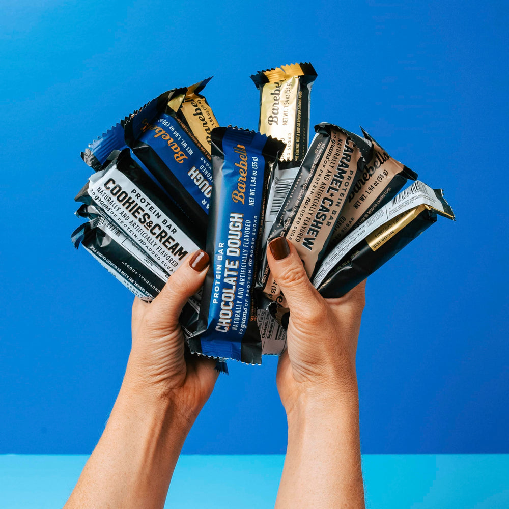 Barebells cookies-and-cream bar highlighting creamy texture and quick protein lift