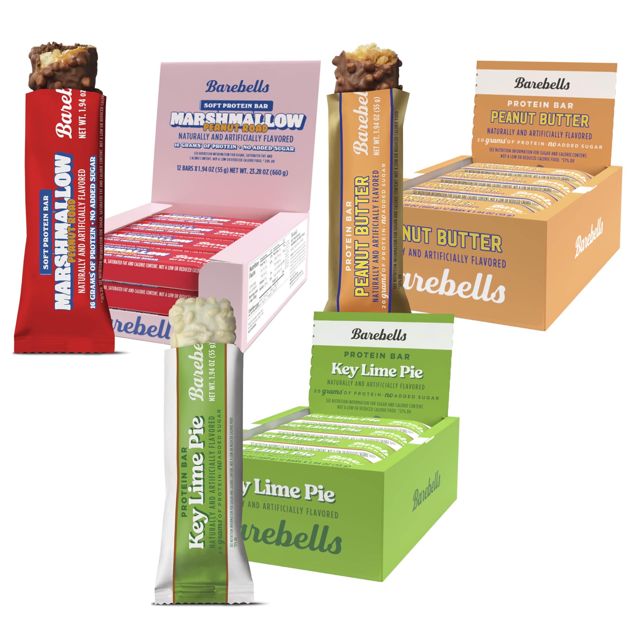 Barebells Key Lime Pie bar on-the-go protein snack.