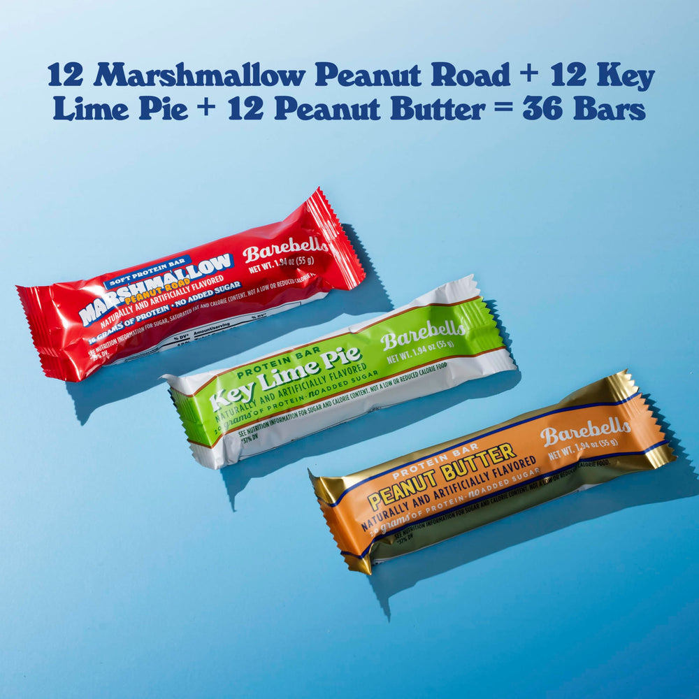Barebells Marshmallow Peanut Road bar for post-workout treat.