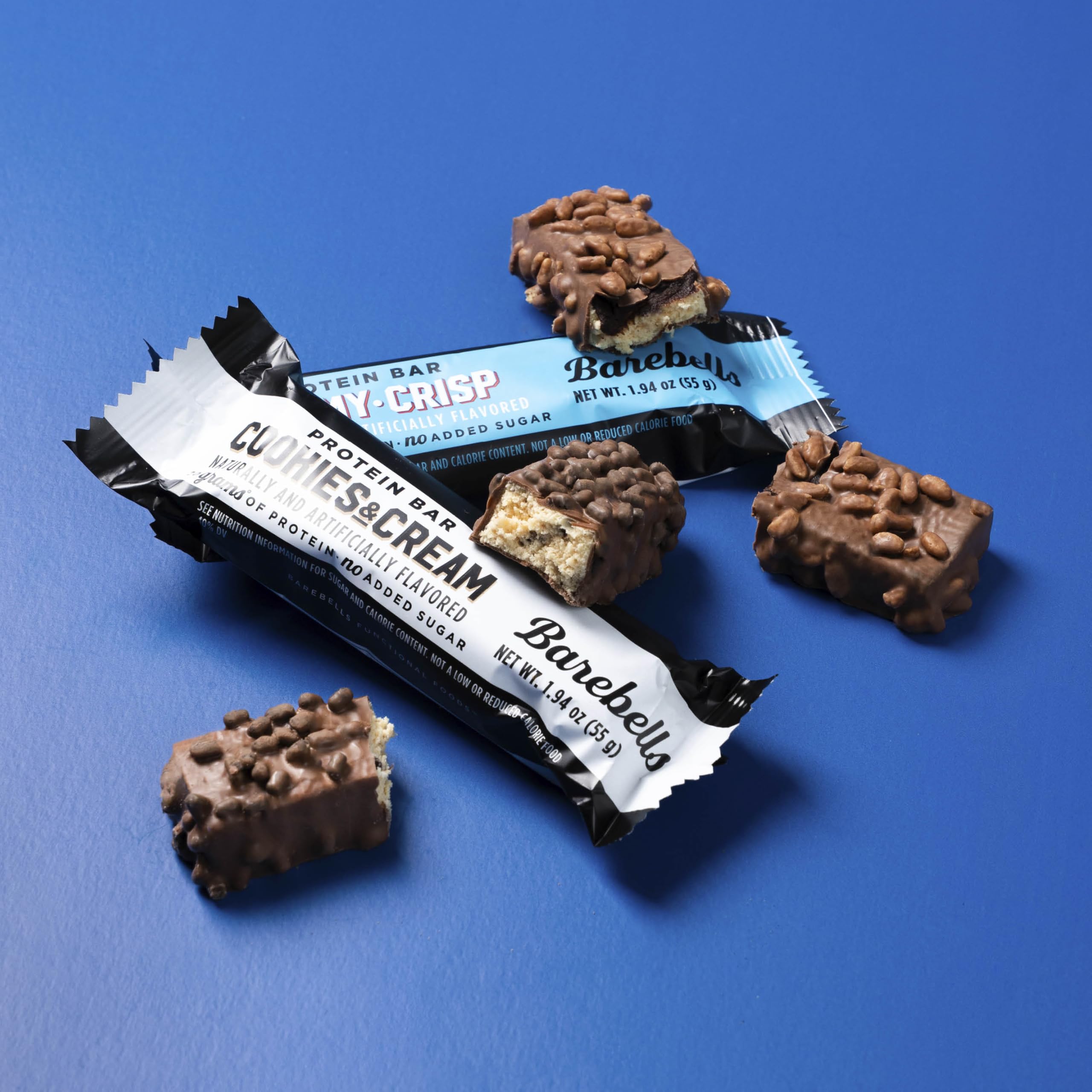Barebells pack front view for convenient on-the-go snacking.