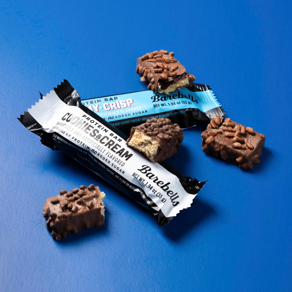 Barebells pack front view for convenient on-the-go snacking.