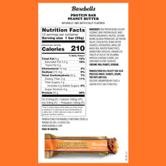Barebells peanut butter bar with smooth layer; convenient post-workout fuel.