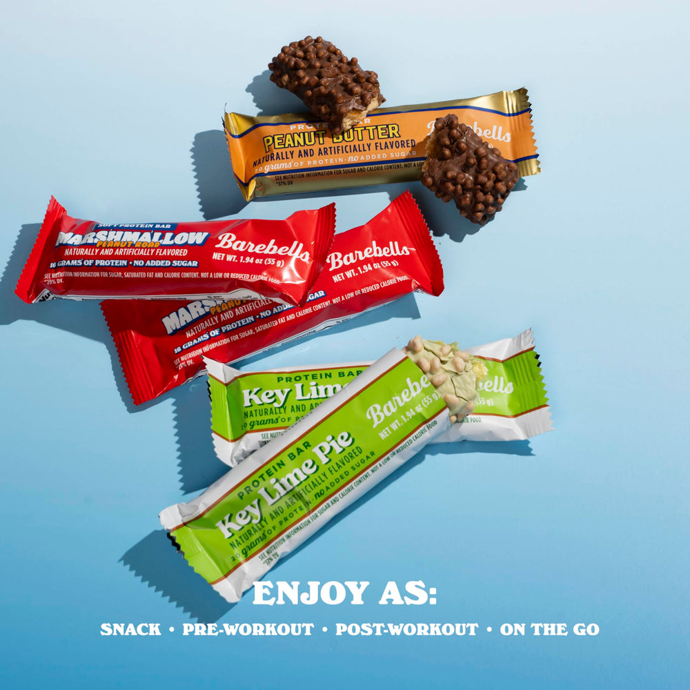 Barebells Peanut Butter bar for energy and satisfying bite.
