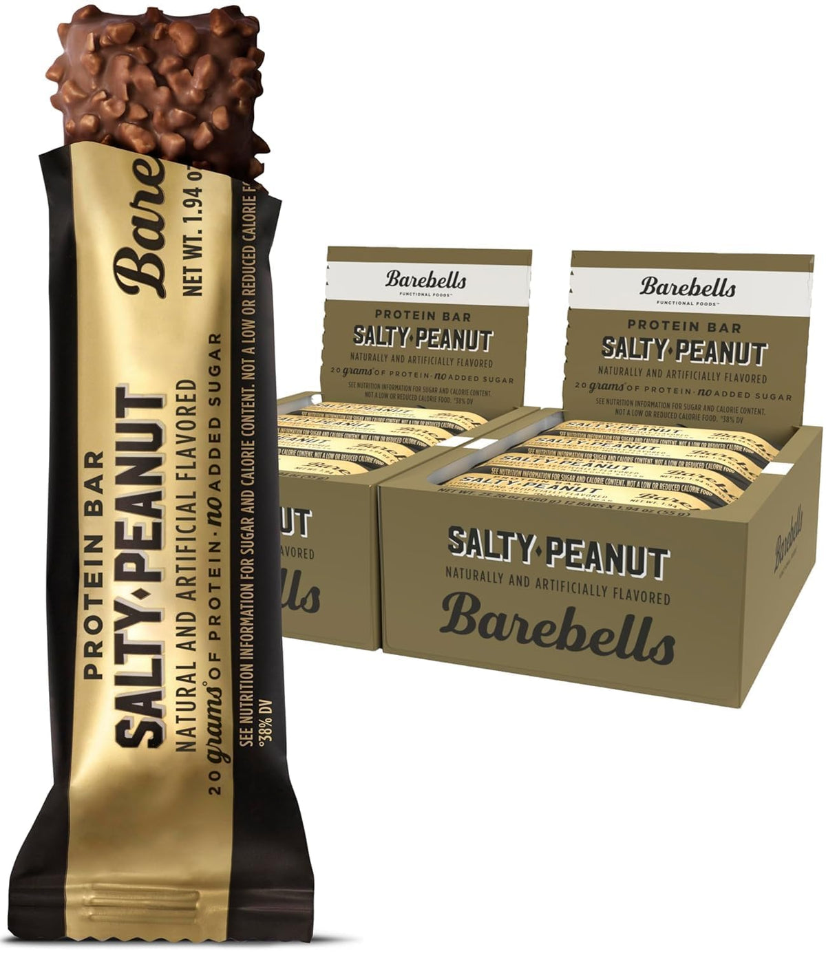 Barebells Salty Peanut bar pack front for on-the-go high-protein snacking