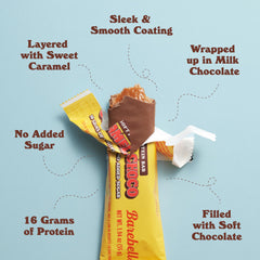 Barebells Soft Protein Bar Caramel Choco ingredients reveal protein content and sugar profile.