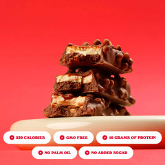 Barebells Soft Protein Bar coating offers smooth milk chocolate texture.