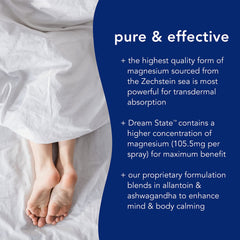 Barefoot Scientist Dream State Sleep Spray on foot sole during massage for ease