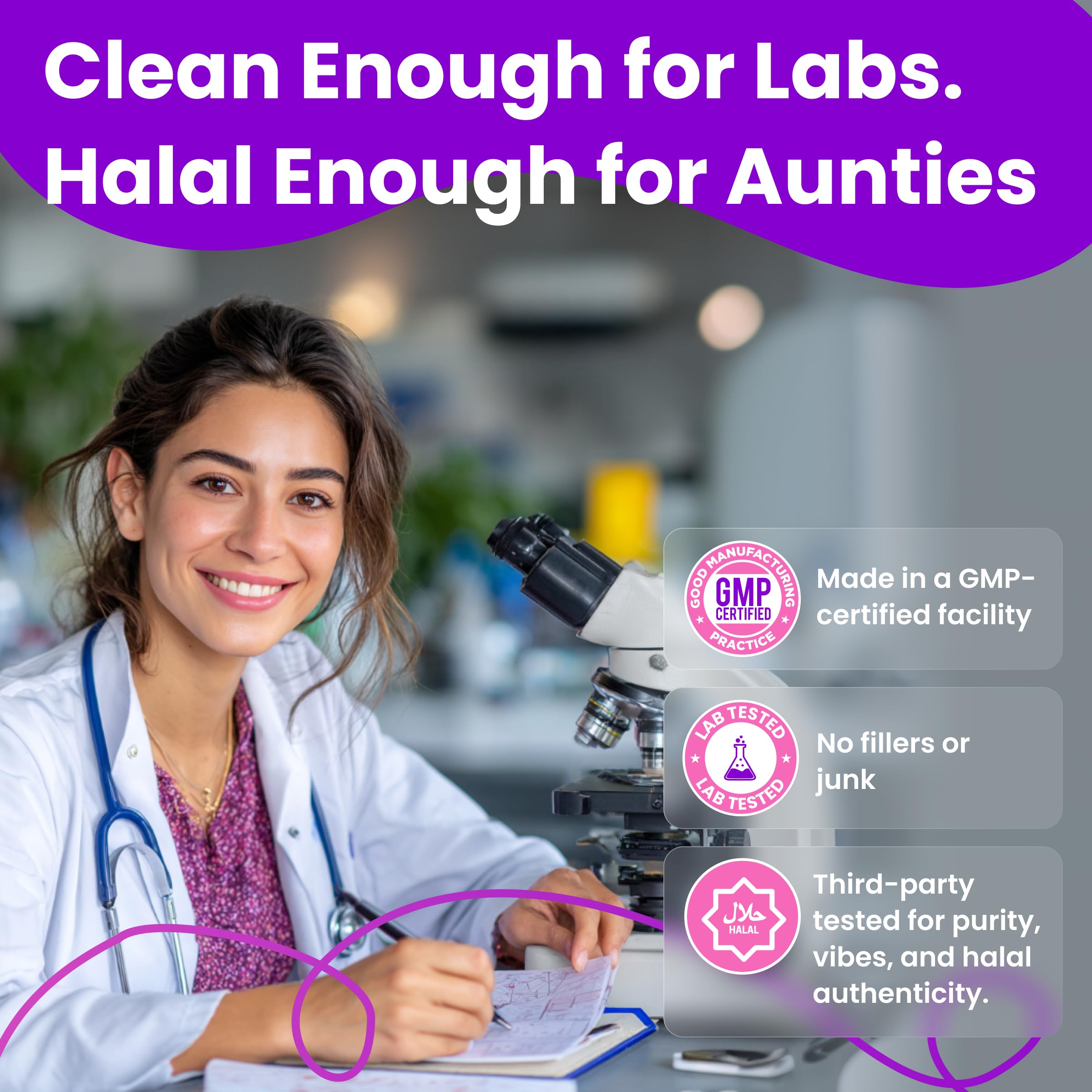 Barely Halal gummies on a plate suggesting easy daily consumption for focus.